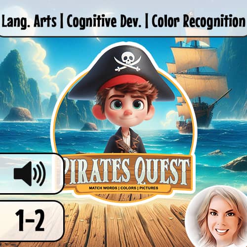 Album art for Pirate's Quest: Matching Words, Colors, and Pictures
